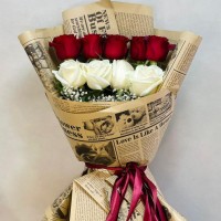 red rose flower bag