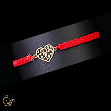 دستبد طلا - طرح قلب فرفوژه